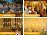 Waterproof Heart-Shaped LED Curtain String Lights V728-PBHF02677