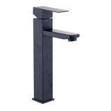 Black High Spout Bathroom Basin Mixer Faucet Single Hole Hot and Cold Water Tap V1188-MS-527-065