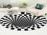 3D Round Carpet Rug Living Room Doormat Coffee Table Blanket 3D Optical Decorative Carpet for V1294-YM0717-10104687