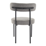 Plush Boucle Cushioned Elsa Dining Chairs in Slate Grey V264-DNC-416B-MGR-02-1