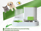Automatic Pet Feeder 1 Piece Dog Cat Food Bowl Water Bowl Green V1258-DP02-BOL-554