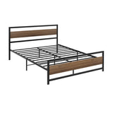 Artiss Bed Frame Double Size Metal Base Mattress Platform Foundation Black DREW MBED-C-DREW-D-BK-AB