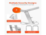 Boat Trailer Winch Stand with Roller, Adjustable Height 365-548 mm, Boat Winch Mount with U-Bolts V952-CYJPZJZZJ00032G30001V0