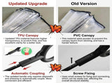 C-Handle Pet Umbrella with Leash Hook Hands-Free Transparent Rain Protection for Dogs & Cats, V1341-ZY-BFFSLZLP-TRANSPARENT