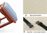 Square bar stool cushion with fastening straps, breathable and non-slip square chair pad, 28*28*3.5 V1188-MS-205-50