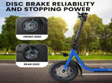 VALK Electric Scooter with Seat, Disc brakes, 12" Tyres, AU Compliant, for Adults, Teens, Commuter, V219-TRNESCVAM3BA