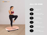 Social Hike 55cm Vibration Plate Machine Full Body Exercise Platform 200W Pink V238-SUPDZ-41071901573200