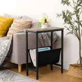 Industrial Side Table with Magazine Holder Sling and Metal Structure V178-83164