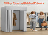 Fitting Room, Dressing Room with Thick Polyester Curtains, Privacy Space with Shading Curtain and a V952-SYJFXDLSWHB0ZLMN1001V0