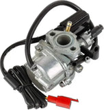 Carburetor for 50cc 2-Stroke Motorcycle Engine, Electric Choke Carb with 17mm Intake and 28mm Air V1189-LC-QP-00592
