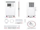 3-in-1 Devanti Portable Air Conditioner Dehumidifier Fan 7000BTU PAC-B-7000-WH
