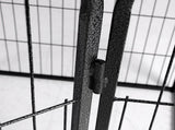 PaWz 8 Panel Pet Dog Playpen Puppy Exercise Black 24 inch DO1005-24-BK