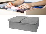 Underwear Storage Organizer with Double Lid Foldable Thick Sock Underwear Storage Case for V1294-YM0706-3117230195312