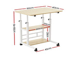 Artiss Laptop Desk Height Adjustable Mobile Workstation Computer Desks 60CM LA-DESK-C-60-2T-WH