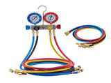 AC Manifold Gauge Set for R22 R404A R410A R12 Refrigerants, 4 Way AC Gauges with 1.5 m Hoses for V952-JXLMB4TLBDSTGNWO6001V0