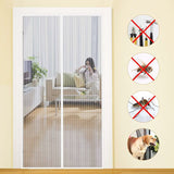 Magnetic Screen Door 90X210Cm Anti Fly Curtain Adhesive Strip Automatic Closing Ultra Fine Mesh V1188-MS-227-0843
