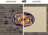 Fire Pit Mat 40" Wood Stove Under Grill Mat for Deck BBQ Fireproof Floor Tent Campsite Insulation V1366-AZ2-W-03644
