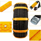 10 pcs Snow Socks 185-225 Mm, Yellow Snow Chains, Adjustable Emergency Traction Cables Anti-Slip V1188-MS-227-1716