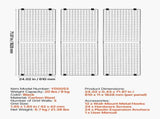 3 Packs Grid Wall Panels, 610 x 1828 mm Wire Grid Panels Display Rack, Wall-Mounted Art Display V952-BGWGQ7080INC1MICW001V0