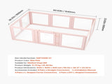 Dog Whelping Box, 1.54x1x0.6 m Plastic Dog Whelping Pen for Medium Sized Dogs, Waterproof V952-GYZXZJZJSLDCQPAG3001V0