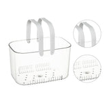 Clear Hand Basket Comfortable Handle Ventilation Holes Easy Access Versatile Fruit Storage Basket V1294-YM0521-3117230074511