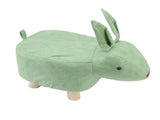 Cartoon Animal Shaped Stool Kid Home Living Room Cute Wooden Footstool for Playroom Courtyard Green V1294-YM0703-3116230000411