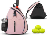 Pink Badminton Tennis Backpack - Multi-Racket Sports Bag with Shoulder Strap V888-ELOSUNG24503
