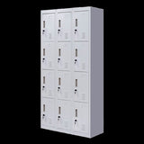 12-Door Locker for Office Gym Shed School Home Storage - Standard Lock with Keys V63-839051