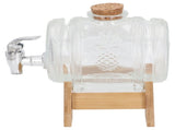 Beverage Barrel Thickened Glass Sealed Medlar Ginseng Wine Brewing Jar Dispenser with Faucet for V1294-YM0716-3118220128511