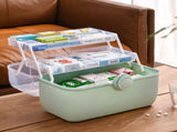 Medicine Storage Box Plastic Multi Layer Large Capacity Medicine Cabinet for Household Green V1294-YM0716-3117220183216