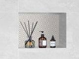 Shower Ready for Tile 40.64 x 40.64 cm, Single Shelf Organizer, Square Corners Wall-inserted V952-SLLYBK1C16YCJHDDFV0