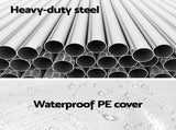 Instahut Carports 6x6m Carport Kits Steel Shelter Gazebo Canopy Garage Portable Garden Shed CAPT-H-6X6-WH-N-ABC