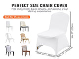 Stretch Spandex Folding Chair Covers, Universal Fitted Arched Front Cover, Removable Washable V952-100PCSGXBSYT00001V0