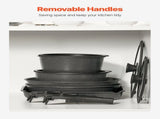 17 Piece Pots and Pans Set, Granite Nonstick Detachable Handle Cookware, Space Saving Induction V952-LGTZLGKCSB6GQBCKJV0
