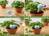 4-Pack 430 ml Terracotta Self Watering Globe, Slow Drip Irrigation, Cute Globe Design, Slow Release V1369-AZ3-W-12102