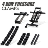 Four-Way Pressure Woodworking Clamp with Scissor-Head and Slotted Fixing Bars for Panel Gluing, V1341-ZY-5L4EAV3H-1PCS