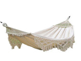 Backyard Hammock with Tassels 500lb Load Bearing Single Double Hammock with Hanging Ropes for V1294-YM0901-3116240018212