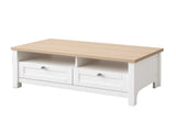 Noosa Coffee Table White Oak 2 Shelf and 2 Drawers V1150-CF24001