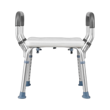 Adjustable Shower Chair Bath Seat Heavy Duty Bathtub Armrests Bench Bathroom V201-BATH0001WH8AU