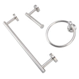Bathroom Hardware Set with Towel Rings Towel Bar Tissue Holder 5 Hooks 304 Stainless Steel Bathroom V1294-YM0716-3112220055211