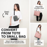 Shopper Bag Tote Bag Foldable Travel Laptop Grocery Nylon KO-DUAL PINK V274-GM-KOEBAG-SHOP-PK