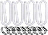 4 Pack Swimming Pool Replacement Hoses,1.25In Diameter Pool Filter Replacement Hoses for Above V1369-AZ3-W-12728
