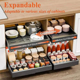 CARLA HOME 2 Pack Pull Out Cabinet Organizer Expandable for Cabinets with Adjustable Slide Out LSB-36209
