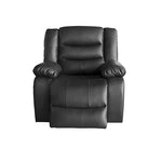 3+1+1 Seater Recliner Sofa In Faux Leather Lounge Couch in Black V43-SET-FAN-3+1+1-BL