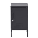 Artiss Bedside Table Metal Cabinet - Black AI-LOCKER-SH-BK