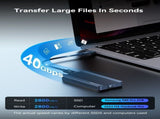 ACASIS TBU405Air USB4 40Gbps M.2 NVMe SSD Enclosure PCIe External Case Compatible with V28-ELEACATBU405AIR