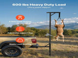 Truck Hitch Game Hoist, 600 lbs Load Capacity, Hunting Deer Hoist with 2-inch Receiver, 360-Degree V952-KCSSLSHL600LDZE1M001V0