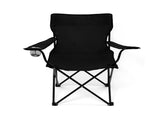 Levede 2Pcs Camping Chairs Folding Arm Black OD1012-BKX2