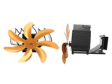 Wood Stove Fan 7 Blade Aluminum Alloy Low Noise Wall Hanging Heat Powered Stove Fan with Fixing Loop V1294-YM0706-3114230124912