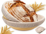 Sourdough Proofing Basket Gift Set of 2 Round Dough Proofing Bowls for Sour Dough Bread Baking V1258-DP02-C-49